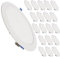 LED ATOMANT Pack 20x Downlight LED Panel Extraplano Redondo 220mm 20W, 1800 lumenes, Color Luz Fria (6500K), Corte estandar 200mm, Driver incluido