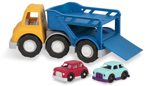 Battat – Lkw-Transporter – Spielzeug-Transporter & 2 Spielzeug-Autos – Lkw-Spielset – 12 Monate +