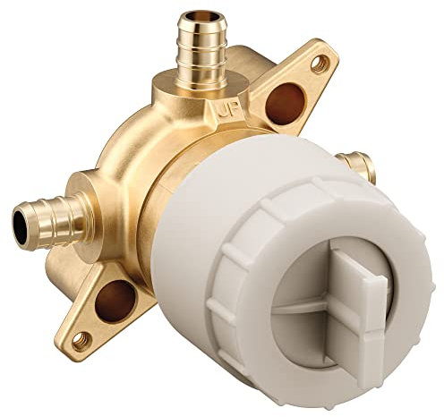 Moen U130X M-CORE 3-Series 3 Port Shower Mixing Valve with Crimp Ring PEX Connections, or Unfinished