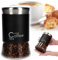KADAX Recipiente de cristal, recipiente para café, té de hojas, recipiente de café, recipiente para té, azucarero, recipientes de almacenamiento (1000 ml, negro)