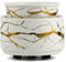 PALANCHY Ceramic wax melt warmer with candle warmer plate, 3-in-1 burner for scented oil, electric burner for scented wax, White gold candles heater, modern candle melt warmers, oil warmers
