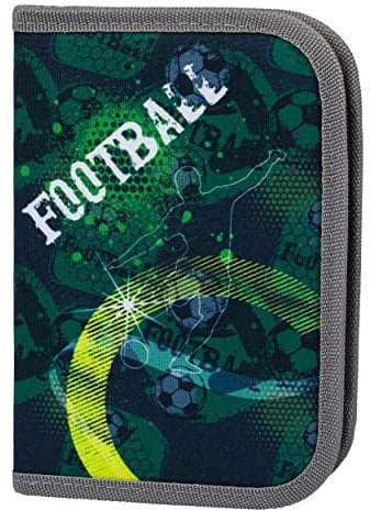 Baagl Federmäppchen für Jungen, Schüleretui, Federtasche, Federmappe für Schreibwaren, Etui, Federpenal, Schulmäppchen (Fussball)