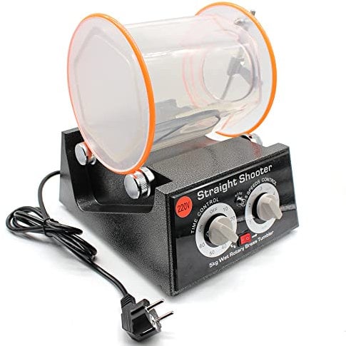KOLHGNSE Schmuck Trowalisiermaschine, 220V 5KG Rotary Tumbler Schmuck Polierer Maschine 5 Geschwindigkeiten mit Timer Polisher
