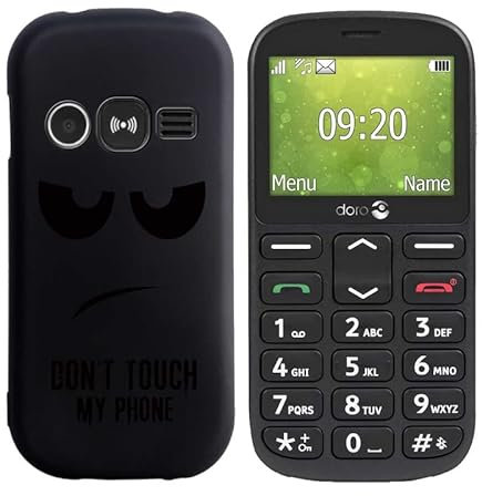 HGJTF Case for Doro 1360 (2.40 inches), Ultra Thin Case Black Soft Silicone Anti-Scratch Protective Case, TPU Bumper Cover Mobile Phone Case for Doro 1360 - DUO5