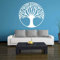 Wandtattoo - Baum des Lebens - 2 - Lebensbaum Weltenbaum - 120x120 cm - Weiss - Dekoration - Wandaufkleber - für Wohnzimmer Kinderzimmer Büro Schule Firma
