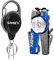 SAMSFX Fly Fishing Line Nipper Cutter Clipper with Eye Needle, Knot Tying, Loop Tyer and Hook Sharpeners Fishing Tool (Line Cutter with Retractors, Gray&Blue)
