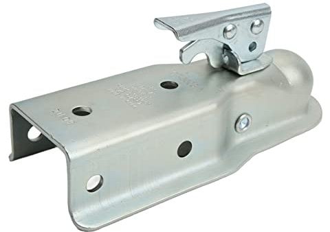 Trailer Coupler, Yosoo Straight Tongue Trailer Coupler 50mm Hitch Ball 75mm Channel 3500 Load Capacity for 75mm Square Tube