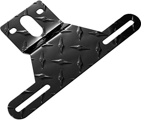CZC AUTO Aluminum Trailer License Plate Light Bracket for Boat RV, Black
