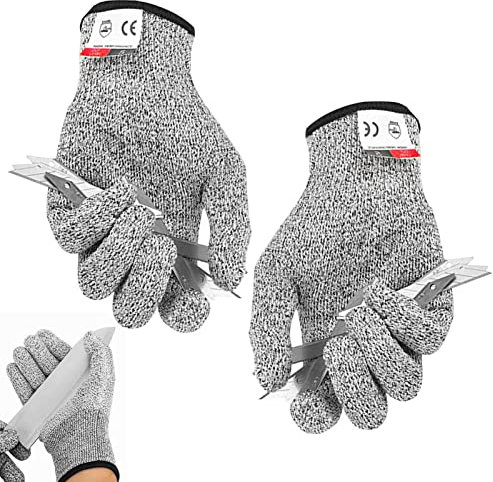 5 Working Safety Glove, Safety Glove Man Cut Proof Gloves For Kitchen Butcher Outdoor Garden Work Protective Hands, Anti Cut Safety Work Gloves For Kitchen Knives Wood Carving