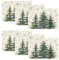 Artoid Mode Kiefern Schneeflocken Weihnachten Platzsets 6er Set, 30x45cm Urlaub Winter Bankett Tischsets Waschbar Platzdeckchen Küche Party Deko