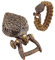 nbeads Adler Messingperle, Fallschirm Schnurwerkzeug Lanyard Perle EDC Charms Anhänger Charms Messing Perlen Zubehör Für EDC String Armband Handwerk, Antike Bronze