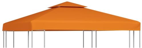 HIGSOSE Pavillon-Ersatzdach 310 g/m² Orange 3x3 m Wasserdicht Stabil Winterfest Dach für Pavillon Gartenpavillon Abdeckung