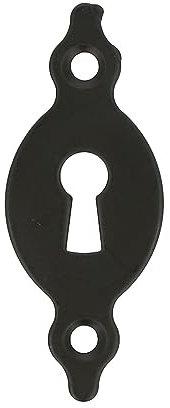 MS Beschläge Rosace de serrure de meuble - Rosace de tiroir - En acier - Rosace de meuble - Rosace de clé - Rosace décorative (droit, noir mat)