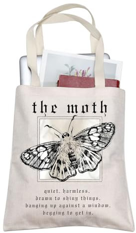 BLUPARK The Moth Tote Bag Funny Movie Merch Movie Lover Gift Saltburn Movie Merch Movie Merchandise Funny Thriller Movie Gift, The Moth Tote, Tragetasche