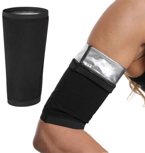 MWUMRCM Brassards de Sudation, Bandes Amincissantes pour Bras de Sauna, Manchons d'Entraînement Réglables pour Homme et Femme