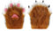 hbbhml Pelzige Katzenklauen-Handschuhe aus Plüsch-Kunstleder, Fäustlinge für Fuchstiere, Zubehör für Halloween-Kostüme für Erwachsene, Fuchs, Einheitsgröße