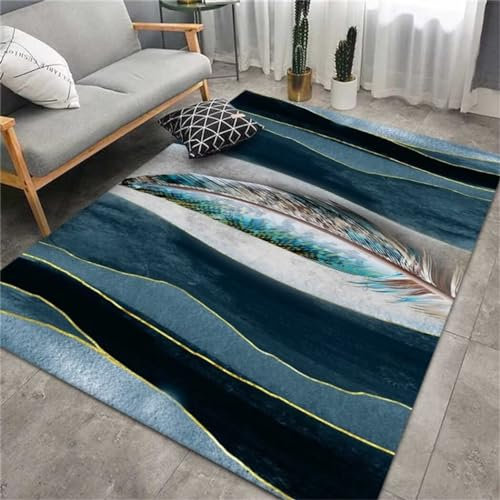 130X190Cm Blau Couch Teppich Wohnzimmer Flur Rechteckiger Teppich Schlafzimmer Teppich Arbeitszimmer Teppich Schmutzabweisend Couch Teppich Wohnzimmer Couch Teppich Wohnzimmer 4Ft 3.2''X6Ft 2.8''