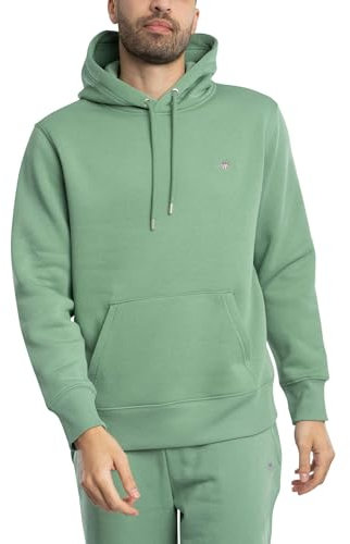GANT Herren REG Shield Hoodie Kapuzenpullover, Kalamata Green, 58