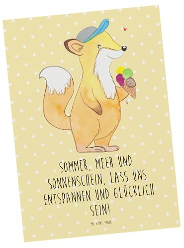 Mr. & Mrs. Panda Ansichtskarte Sommer Meer Strand - Geschenk, Postkarten, einzelkarte, Postkarte, Farben, Küstenurlaub, Küste, Jahreszeiten, Grußkarte, Sommerferien, am, Ansichtskarten, Urlaub, Natur