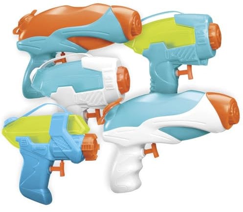 Water Warriors Power Pack (5 Pack) Water Pistol - Fun for Kids - Outdoor Summer Toy - Great for Parks, Beaches & Gardens - Blast up to 25ft! - 5 Pack Piston Power - Kids Age 6+