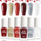 DMQ Christmas Nail Polish Sets - 6Pcs Red White Silver Gold Glitter Nail Varnish Kit, Quick Dry Long Lasting Valentine's Days Nail Gel Polish Nail Art Manicure DIY Gifts for Women