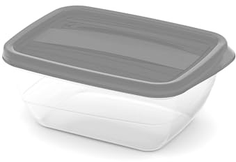 Curver Box mit Deckel Lebensmittel 0,75 L Vedo Frischhaltedose Kunststoff eckig Mikrowelle Spülmaschine Gefrierfach stapelbar