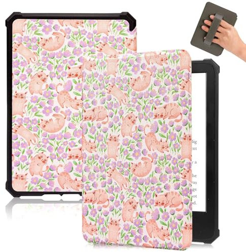 Fancity Custodia per Kindle Paperwhite da 6 (5a/6a/7a generazione), custodia morbida con cinturino da polso Smart Auto Sleep/Wake per Kindle Paperwhite 1/2/3 (versioni 2012, 2013, 2015, 2016), Sleepy