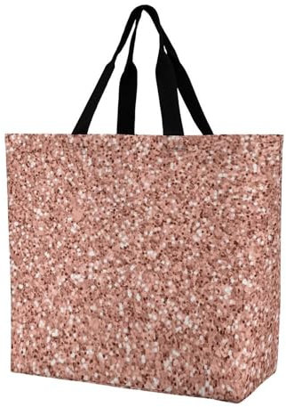 VYJLOO Paillettes Roses Femme Sac À Main Shopping Sac Cabas Fourre Tout Grand Sac À Bandoulière 40x16x40cm