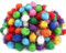 TOAOB 200 Stück Pompons zum Basteln Glitzer 15 mm Mini Bunte Pompom Flauschigen Plüsch Set Bälle Kunst Bommel für Dekorieren Verzieren Nähen DIY Lustige Kreativen Handwerk