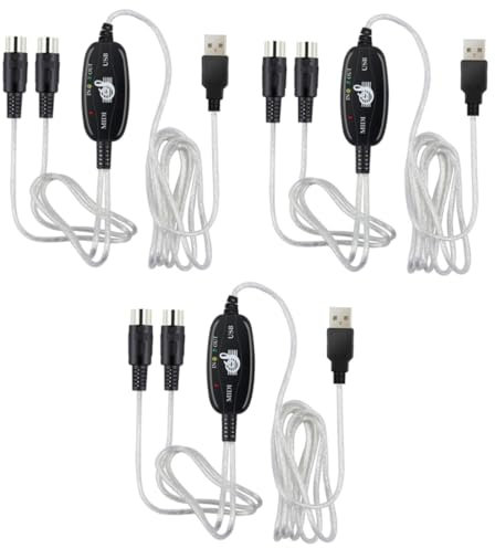 HEMOTON 3st Tastaturkonverter Verbindungskabel Midi-tastatur Midi-kabel -usb-kabel Piano C Usb-kabel Kabel Usb adapter Usb- Musikstudio- -adapterkabel