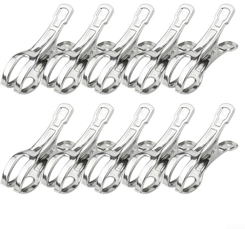 4 5in Stainless Steel Clamps for Securely Fastening Your Pool Cover in Windy Weather (10pcs)