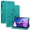 Rosbtib Coque pour Lenovo Tab M10 (3rd Gen) 10.1 Pouces 2022 modèle TB-328FU / TB-328XU, Multi-Angles de Visualisation Housse de Protection en Similicuir avec Porte-Carte Couverture Motif Lys, Vert