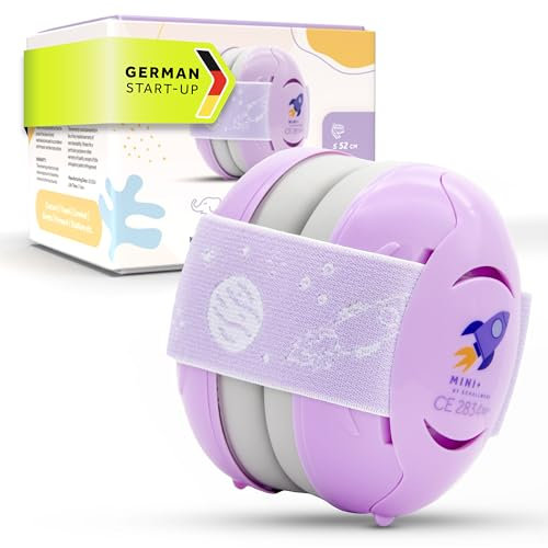 Schallwerk ® Mini+ Gehörschutz (Rocket Berry) - Kapselgehörschutz für Kleinkinder und Kinder - Hochwertige Lärmschutz Kopfhörer - Gehörschutz Ohrenschützer ideal für Alltag & Events