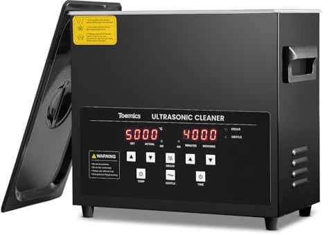 Toemics 3L Digital Ultrasonic Cleaner with Degas and Gentle Mode, 120W Professional Ultrasound Cleaning Machine with Heater and Timer, for Cleaning Jewelry Glasses Denture Lab Utensils Metal Parts