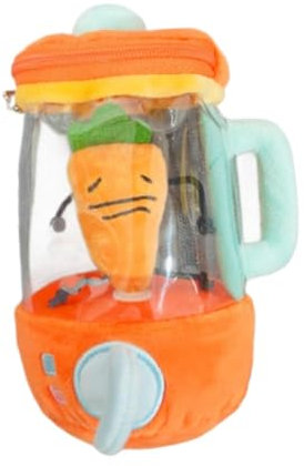 Sharplace Plush Carrot Juicer Toy Fun Drawstring Rotating Plush Toy 15cm Creative Carrot Doll Backpack Keyring Pendant Novelty Stuffed Carrot Toy Christmas Birthdays Gift for Boys Girls