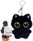 Porte-clés en peluche en forme de chat noir, pendentif en peluche chat noir | Accessoires clés en peluche en forme de chat noir, jouet en peluche mignon pour sac, sac à main, sac à main, Attribut