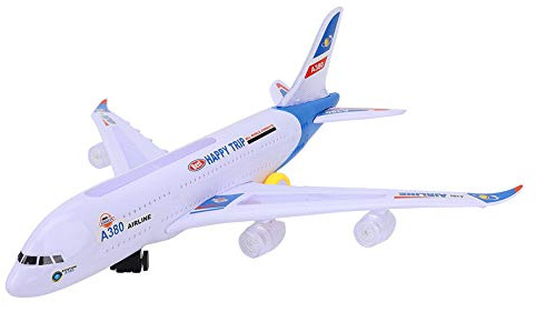 Stort Elektriskt Modellflygplan A380 med Ljud och Lätt Barnleksak för Roligt Lärande (modellflygplan)