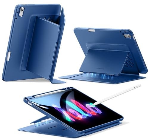ESR for iPad Air 13 Inch Case M3/M2 (2025/2024), Vertical Stand Cover, Multi Stand Angles, Ultra-Stable Case for iPad Air 13 with Pencil Holder, Flip Magnetic Series, Blue