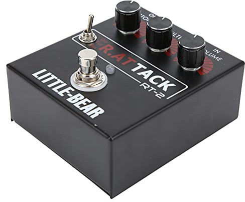 Gitarren-Verzerrungseffektor, Gitarren-Verzerrungseffektor, Elektrisch, 3-stufig, Vintage Dirty Rat LM308N mit Maßgeschneidertem Gehäuse, Gitarren- und Basszubehör
