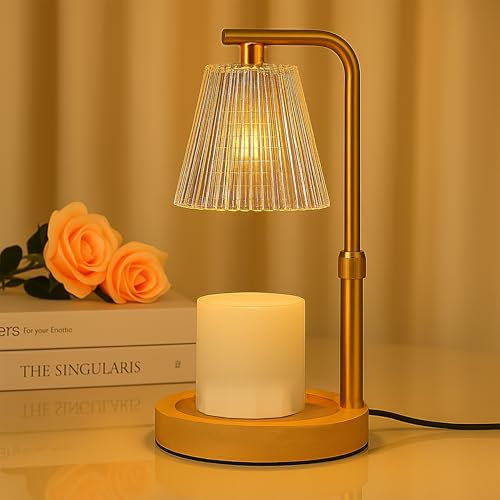 Teslacigs Candle Warmer Lamp with Dimmer and Timer, Candle Lamp Birthday Gifts for Women, House Warming Gifts New Home Bedroom Decor,Wax Warmer for Scented Wax Jar Candles with 2 Bulbs