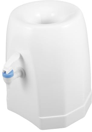 Kleiner Wasserspender aus Kunststoff in Weiß mit Zapfhahn