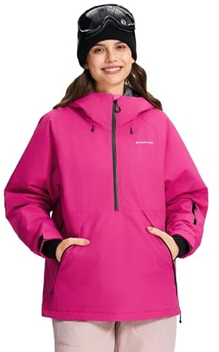 Pioneer Camp Snowboardjacke Damen Wasserdicht Winddicht Skijacke Warm | Funktionsjacke mit Kapuze und Abnehmbarer Schneefang Baggy Funktionelle dope Winterjacke für Ski Snowboard