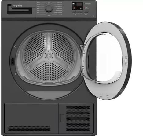 C HD C82 GGGD UK 8kg Condenser Tumble Dryer – Graphite, Sensor Drying, Easy-Empty Water Tank, Reverse Action Drum, B Energy Rated, Freestanding, Quiet Performance