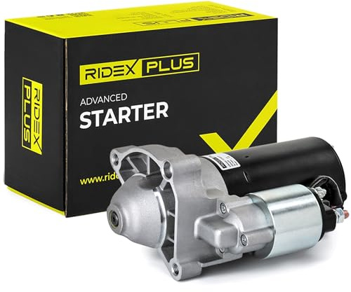 RIDEX PLUS Motor Starter/Anlasser 12V 1,7kW 10-Zähnezahl 11-Zähnezahl 12-Zähnezahl 13-Zähnezahl im Uhrzeigersinn Kompatibel mit PEUGEOT 206 Schrägheck 2A/C 1320921080 1332419080 5802M7
