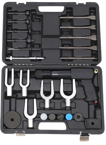 Drucklufthammer-Set, Drucklufthammer Luftmeißelhammer Druckluftmeißel Set, Pneumatischer Hammer 2100 BPM, Vibro Druckluft Meißelhammer