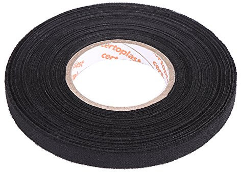 Qiilu Nastro per cablaggio autoadesivo, multiuso per auto, con sonagli anti cigoli, in feltro (9 x 15 m)