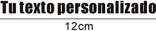 lote 2ud Pegatina Vinilo Personalizado con tu texto - Vinilo decorativo pegatina coche, pared, cristal, puerta, medida 12cm, 25cm, 35cm, 45cm, 60cm, 80cm, 95cm, 110cm de largo