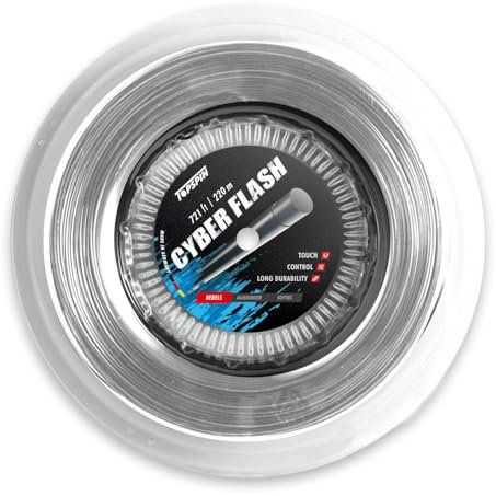 Topspin Tennissaite Cyber Flash - 220m 'The Classic One' Tennis-Saite für Gute Power und Spin Eigenschaften, Saitenstärke:1.20 mm