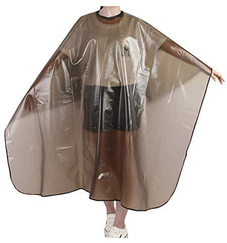 HAIRCUTAPRON Friseurumhänge Haarschneideumhang Transparent Salon Friseur Schürze Haar Färben Kleid Wasserdicht Stoff Haar Styling Werkzeug zum Barbier Können abspielen Handy 59 x 51,01