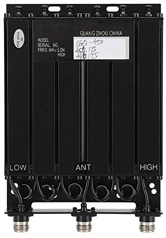 Duplexor UHF 456.175 MHz TX 466.175MHZ RX para repetidor de Radio Conector N 25W UHF Duplexor de 6 cavidades